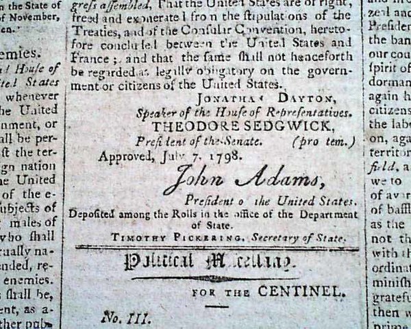 Alien Acts and Sedition Acts