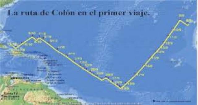 •	DESCUBRIMIENTOS DE NUEVAS RUTAS MARÍTIMAS POR CRISTÓBAL COLON, DESCUBRE AMÉRICA EN  1492.