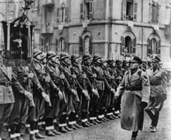 Mussolini and the Fascist come to power in Italy