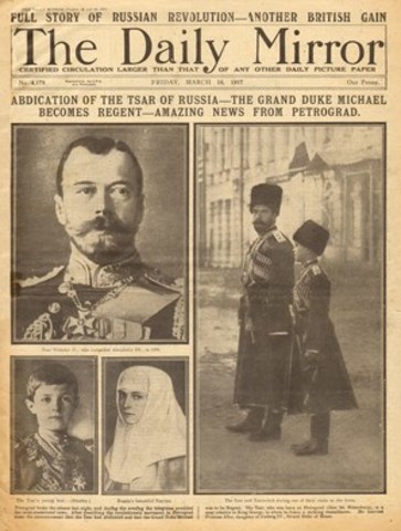 Czar Nicholas II Abdicates the Throne