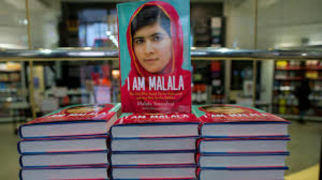 The release of her book, "I Am Malala".