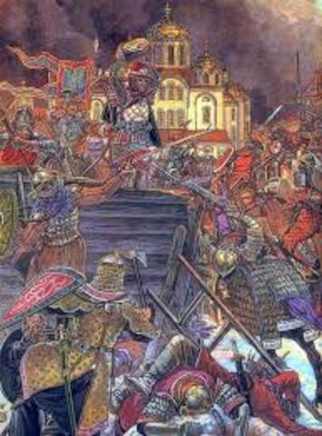 The Mongol horde storms Kiev.