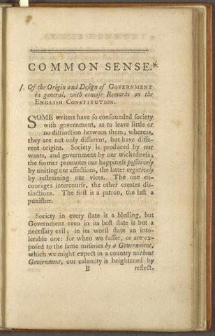 Thomas Paine’s Common Sense