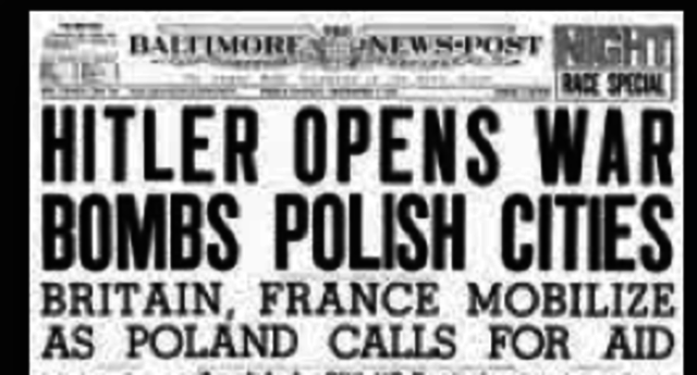 Start of WW2, Germany invades Poland