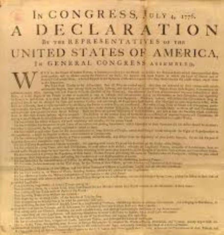 US declares independence