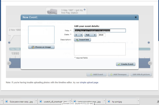 Using Prezzi and Timetoast in this assignment