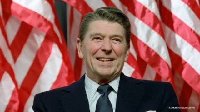Ronald Reagan arrives to power