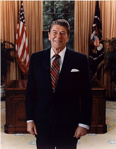 Ronald Reagan arrives to power