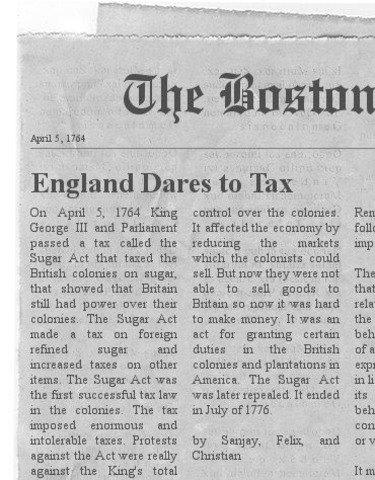 Sugar Act & colonists response