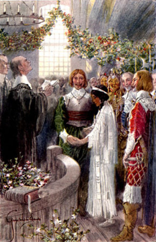 Pocahontas gets married 1613