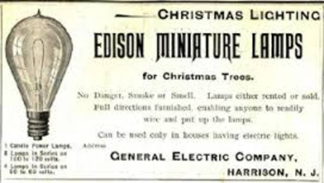 First Christmas tree with lights