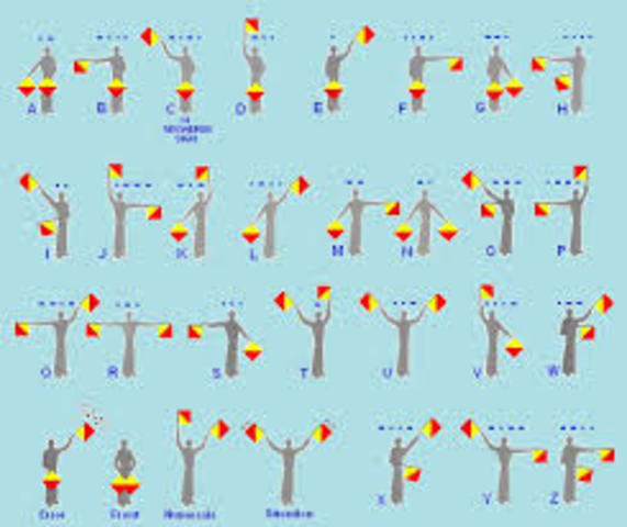 Flag signals are first used to communicate