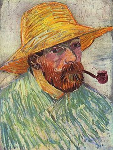Van Gogh starts to paint with bright colors in his art