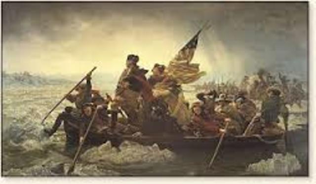 red coats push washington across the delaware river