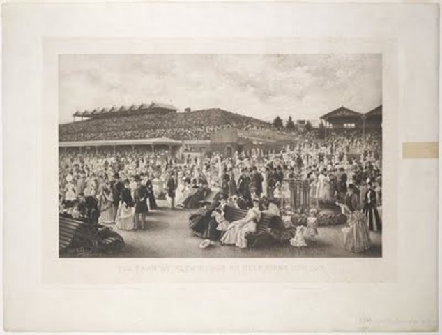 The first 100 000 attendance at a Melbourne Cup