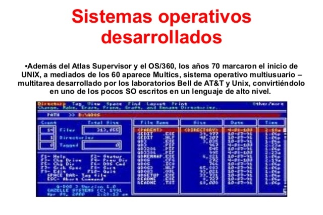 Sistemas Operativos Desarrollados