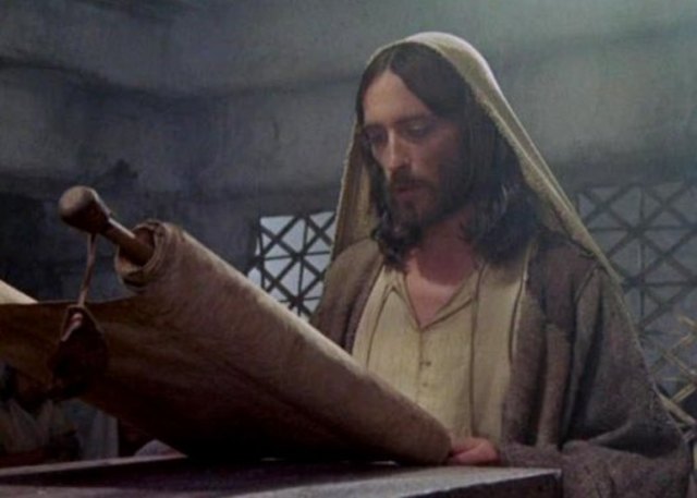 Jesus reads in the the Synagogue