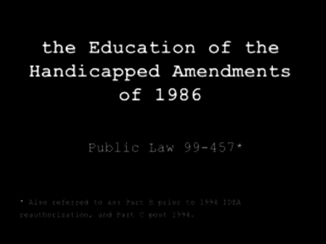 Education of the Handicapped Amendments
