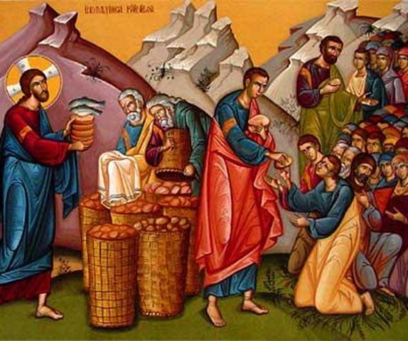 The miracle of the loaves and bread