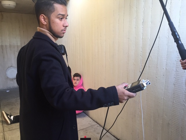 Filming at the Housing Estate