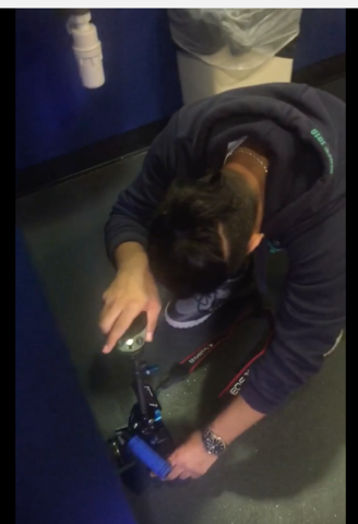 Filming in the College Bathroom