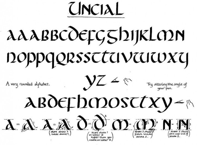 Escritura Semiuncial 703 a.C