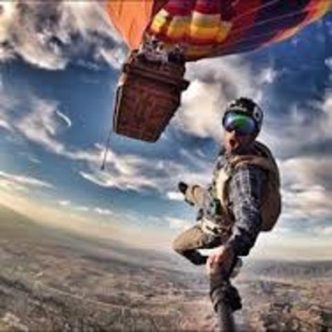 First Parachute from a Air Balloon
