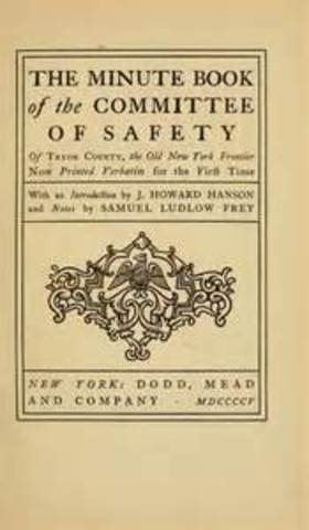 New York Committee of Safety orders