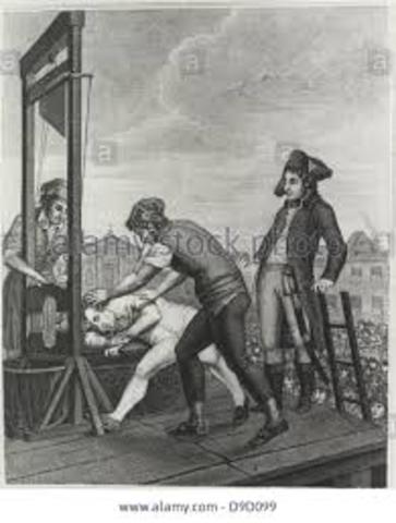 Robespierre overthrown in France