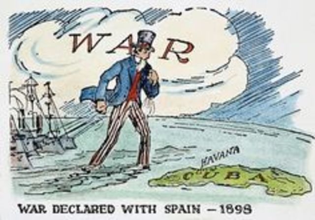 U.S. of A. declares war on Spain