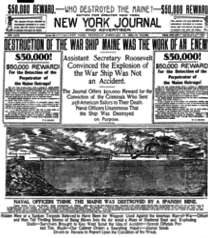 The Yellow Press began to shaper American public opinion with respect to Cuba's Civil War