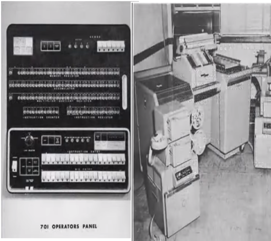 Aparecen en escena el IBM701, barrouck c-101 que es la primera generación de ordenadores