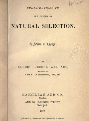Published "Contributions to the Theory of Natural Selection"