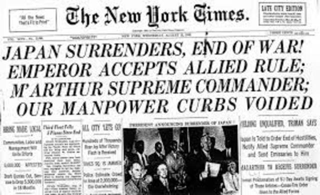 Japan Surrenders.