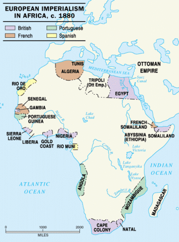 as little as about 10% of Africa is controlled by Europeans