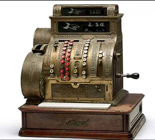 First mechanical cash register