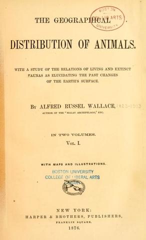 Published the Geographical Distribution of Animals