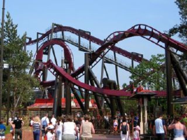 children go on rides and shop