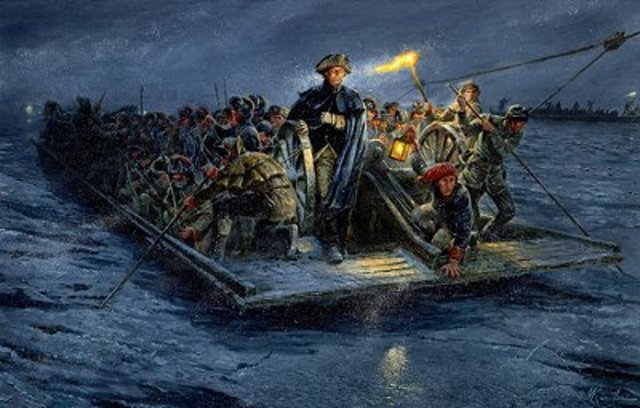 Redcoats push Washington’s army across the Delaware River into Pennsylvania
