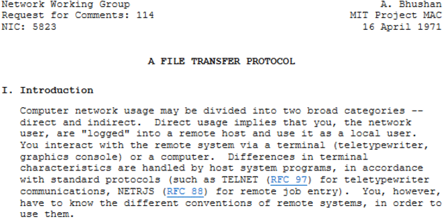 Primer Protocolo para la transmisión de archivos en internet