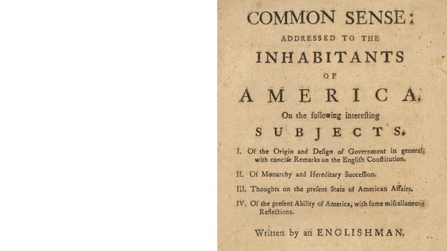 Publication of Common Sense