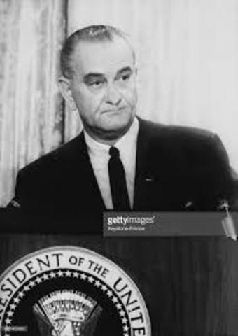 Johnson announces higher military presence in Vietnam