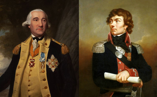 Marquis de Lafayette and Friedrich von Steuben