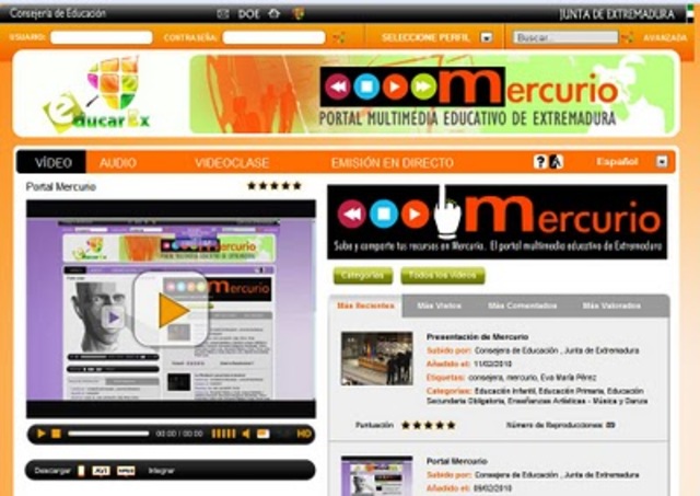 Extremadura ya cuenta con su portal multimedia educativo para intercambiar recursos audiovisuales entre los miembros de la comunidad educativa