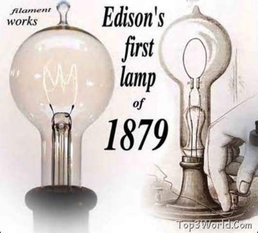 Thomas Edison invents the light bulb
