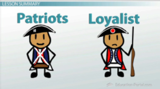 loyalists and patriots