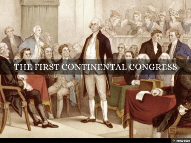 First Continental Congress meets