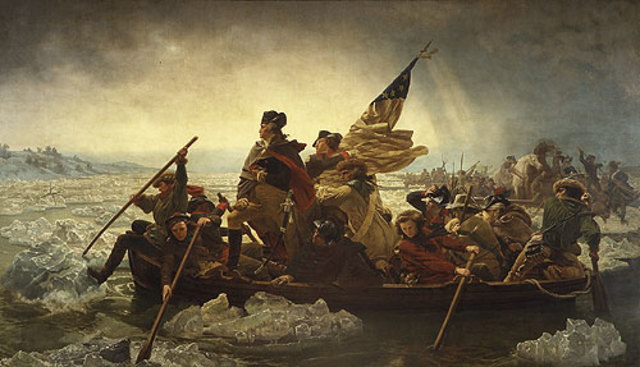 Redcoats push Washington's army across the Deleware River into Pennsylvania