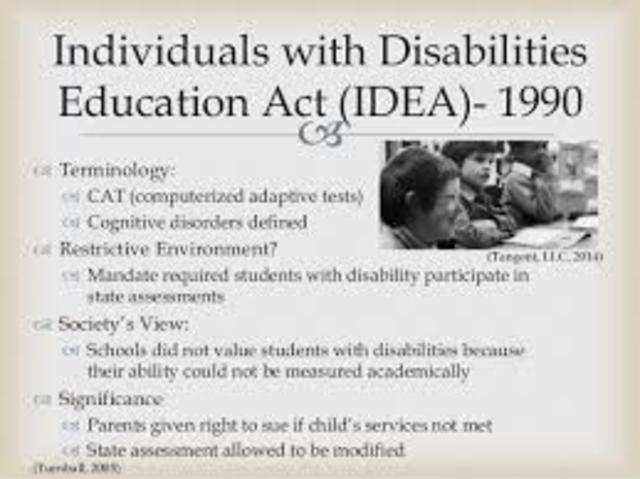 the Individuals with Disabilities Education Act (IDEA),