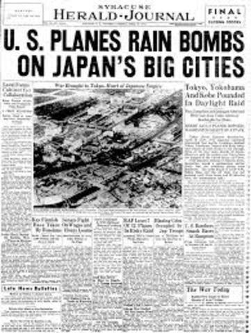 16 American bombers attack Japan